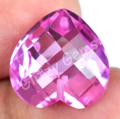 Piedra preciosa suelta certificada corte a cuadros Mogok rubí rosa natural 14,35 quilates Foto 1 de 4