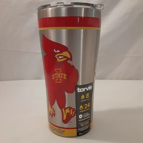 Tervis Iowa State Cyclones 20oz Travel Tumbler With Lid Silver Cover