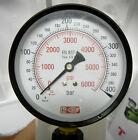 Pressure Gauge - Dual Scale 0 - 400 Bar & 0 - 6000 Psi - 3/8" Bsp - High Quality
