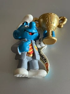 Figura de PVC Schleich Smurfs President Smurf Gold Trophy Soccer20532 2003 con etiqueta - Imagen 1 de 3