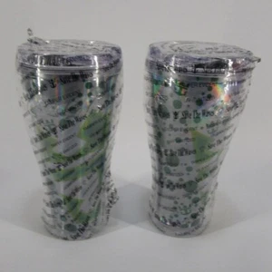 Set of 2 Coca Cola Royal Caribbean Save the Waves Tumbler Drinking Cup - Picture 1 of 6