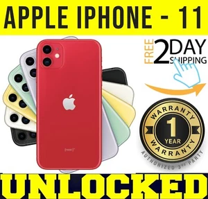 Apple iPhone 11 - 64GB 128GB 256GB (FACTORY UNLOCKED) 🔋100% BATTERY🔋 ❖SEALED❖ - Picture 1 of 11