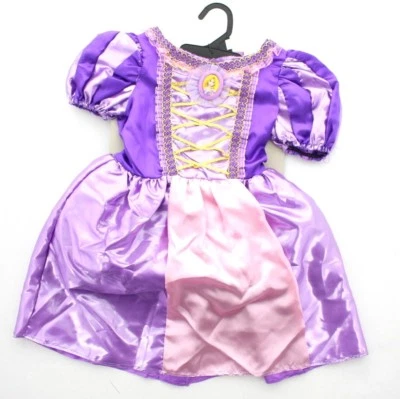 Disfarce Disney Princesa Meninas Crianças Criança Rapunzel Vestido Fantasia Halloween - Imagem 1 de 3