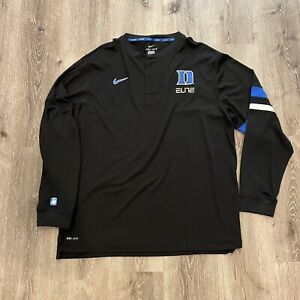Duke Blue Devils Nike Elite Dri-Fit Long Sleeve Snap Button Shirt Sir Men’s XL