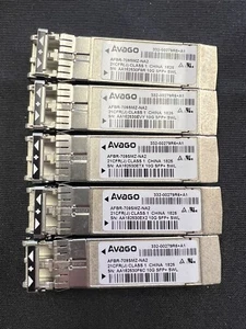 LOT OF 5 Avago AFBR-709SMZ-NA2 10GBE SFP+ SWL Transceiver 332-00279R6 +A1 - Picture 1 of 4