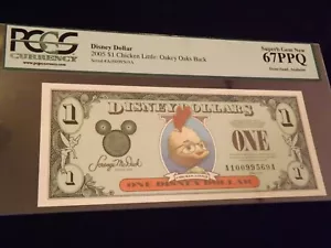 2005 $1 Chicken Little Oakey Oaks Back PCGS 67 PPQ - Picture 1 of 2