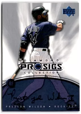 2004 Upper Deck Diamond Collection Pro Sigs - #72 Preston Wilson - Image 1 of 2