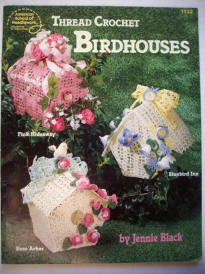 Birdhouses crochet pattern dimensional houses birds flowers  - Image 1 of 2