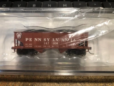 Bowser 38173 N Scale GLa 2 Bay Hopper Pennsy Shadow Keystone RD #167008 HH - Image 1 of 2