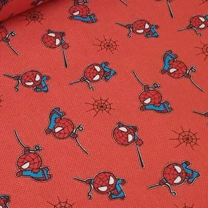 Marvel Comics Mini Spiderman Naranja Vestido de Algodón Acolchada Tela para 50cm - Bild 1 von 12