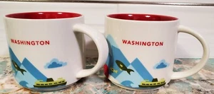 2 Starbucks 2015 You Are Here Collection Washington 14oz Coffee Tea Mugs Mug Cup - Picture 1 of 6