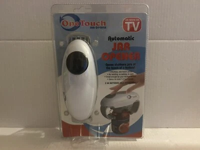 Abridor de tarros OneTouch como se ve en TV abridor de tarros automático abre tapas tamaños 1,2-4" Foto 1 de 4