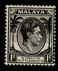 MALAYSIA - Straits Settlements GVI SG278, 1c black, LH MINT. Cat 14.