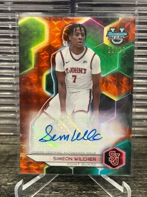 2023-24 Bowman's Best Simeon Wilcher Geometr Orange Refractor Rookie Auto #d /25 - Image 1 of 1