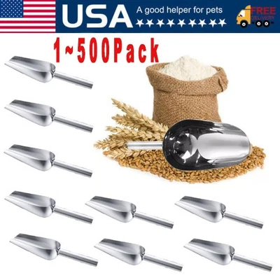 Cuchara de acero inoxidable barra de caramelos de hielo productos secos palomitas de maíz cuchara comercial 12 oz Foto 1 de 4