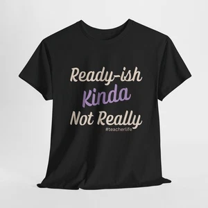 Teacher Life Tee, Funny High School Back to School Unisex T-Shirt, Lilac & Beige - Picture 1 of 12