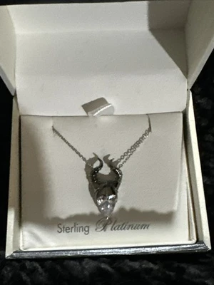 Platinum Plated Sterling Silver Crislu Disney Parks Maleficent Necklace — 第 1/4 张图片