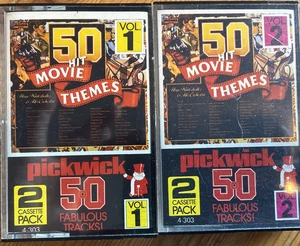 1977 PICKWICK 2 x CASSETTE TAPES - 50 HIT MOVIE THEMES VOL 1 & 2 -  4-303 - Picture 1 of 1