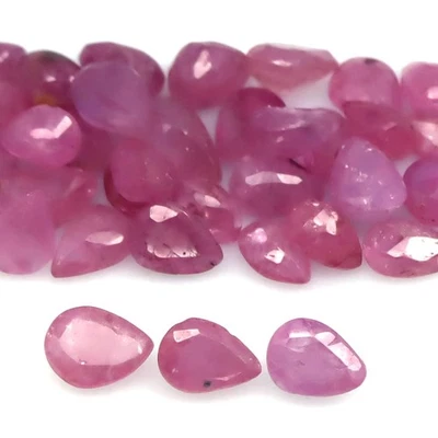 9.25 CT. Heated 54Pcs Pink Ruby Madagascar Pear - Image 1 of 4