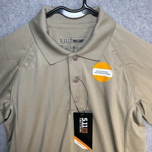 5.11 Tactical Poloshirt Herren klein hellbraun Profi XS Performance Workwear neu mit Etikett - Bild 1 von 7