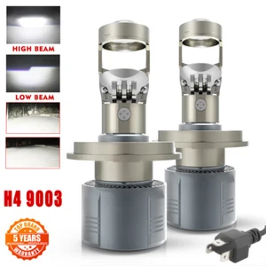 2x 9003 H4 Mini LED Projector Headlight Bulbs High Low Beam Super Bright White - Bild 1 von 16