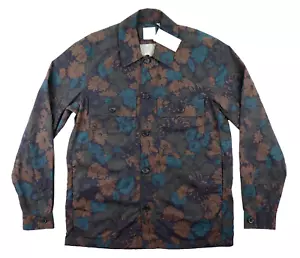 $ 550 Paul Smith Over Shirt M Men's Floral Brown Green Slim Fit Light Jacket NWT - Picture 1 of 6