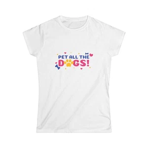 Camiseta para mujer Pet All The Dogs Dog Lover estilo suave - Imagen 1 de 13