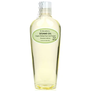 SESAME SEED OIL REFINED BY DR.ADORABLE ORGANIC COLD PRESSED 2oz-UP TO 7LB - Picture 1 of 24