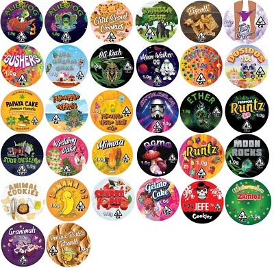 1" Diameter Jar Lid Label Sticker for 5ml Jars (Labels Only!) - Image 1 of 4