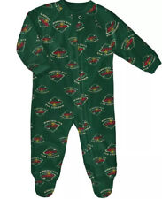NHL Minnesota Wild Baby Boy's Blanket Sleeper Green, Size 3-6 Months
