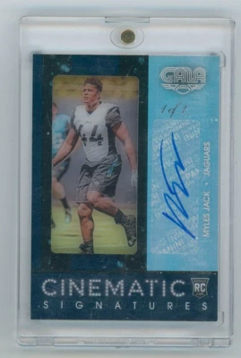 2016 Panini Gala Myles Jack Cinematic Rookie Signatures Midnight Auto 1/1 - Image 1 of 2