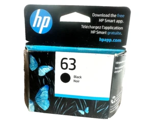 😁ORIGINAL HP 63 Black High Yield Ink Cartridge F6U62AN FRESH 3/26 LOW PRICE😍 - Afbeelding 1 van 7