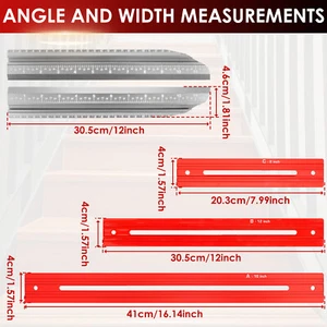 Stair Tread Template Tool Aluminium Alloy Stairway Measuring Instrument AU`- - Picture 1 of 12