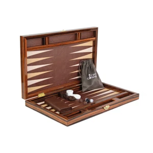 Leather Regal Backgammon Set 24 Inch - Picture 1 of 3