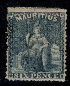 MAURITIUS QV SG54, 6d slate, UNUSED. Cat £45. - Picture 1 of 1