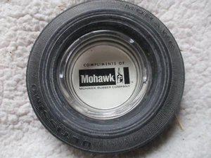 Vintage Mohawk Rubber Company Ultissimo Reifen Glas Aschenbecher Promo - Bild 1 von 8