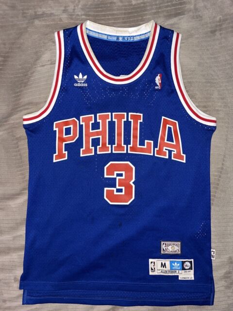 NWT Allen Iverson Champion Authentic Philadelphia 76ers Jersey 56 Blue