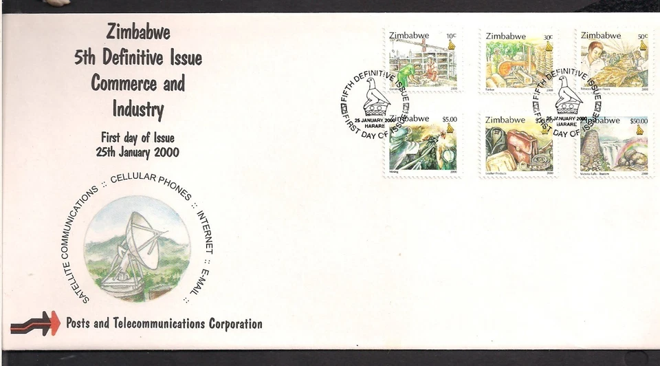 Zimbabwe FDC set 2000 Scott 837/852 definitive - Image 1 of 1