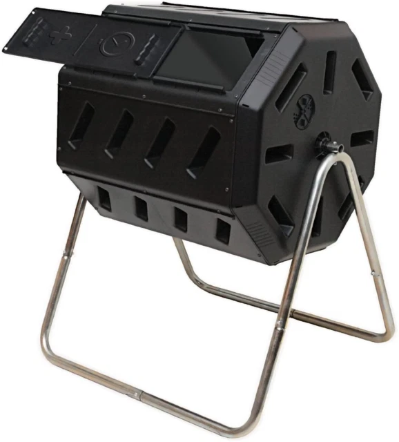FCMP Outdoor IM4000 Dual Chamber Tumbling Composter - 37 Gallons