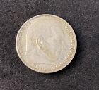 1939 Germany Third Reich 2 Reichsmark 0.6250 Silver ASW 0.1608 Oz Free Shipping