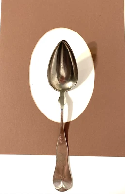 Antigua cuchara para servir moneda de plata de 1800 - C. Maynard Worcester MA - con monograma Foto 1 de 4