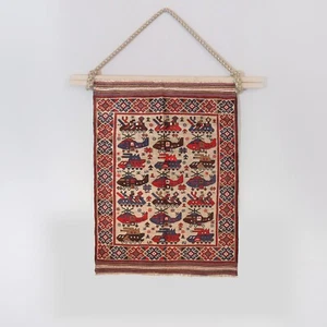Antique Afghan Overdyed Wool Area Rug Hand Knotted Pashtun Design 5.9x4.3 ft - Picture 1 of 8