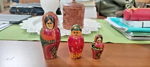 MATRIOSKA Originale RUSSA 3 Pezzi Decorata A Mano • Made In Russia - Imagen 1 de 4