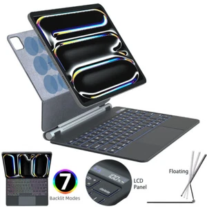 Magic Keyboard For iPad Air 11" 13" / Pro 11" 12.9" 13", iPad 11th 10th, Air 4 5 - Picture 1 of 10