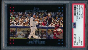 2007 Topps Derek Jeter  George Bush Mickey Mantle Error SP #40 PSA 10 GEM MINT