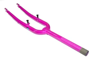 Front Bike Fork GIANT Vintage retro 26in, 1 1/8 threaded pipe 26" pink pearl - Picture 1 of 8