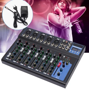 Mesa de mezclas de audio de 7 canales consola amplificador USB DJ Live Mixer Studio Bluetooth - Imagen 1 de 16