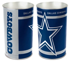 Pattumiera calcio NFL Dallas Cowboys 15" metallo wastebasket - Foto 1 di 1