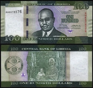 LIBERIA 100 DOLLARS (P35b) 2017 UNC - Bild 1 von 1