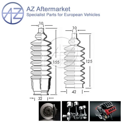 Juego de botas con soporte de dirección delantera para Ford Capri 1969-1987 Escort 1970-1980 AZ Foto 1 de 4